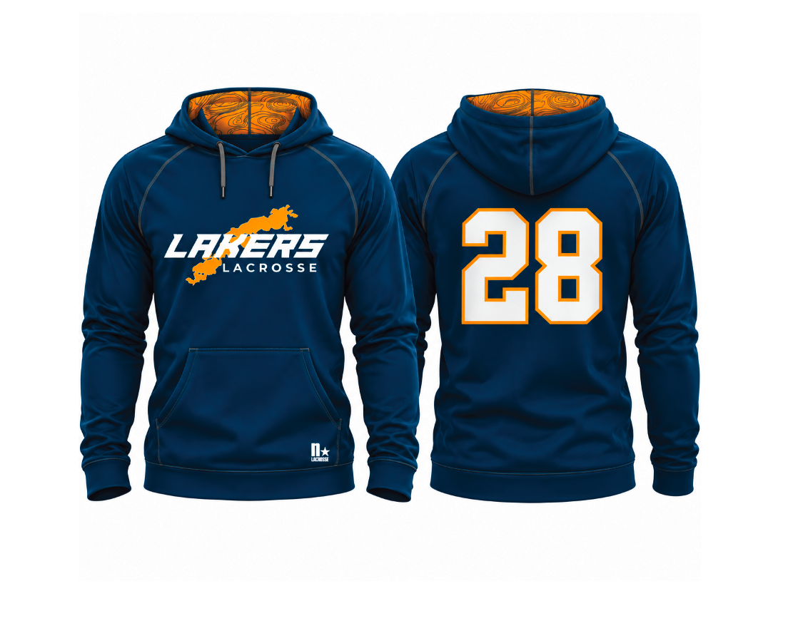 Prior Lake Lacrosse SUBLIMATED HOODIE - NAVY