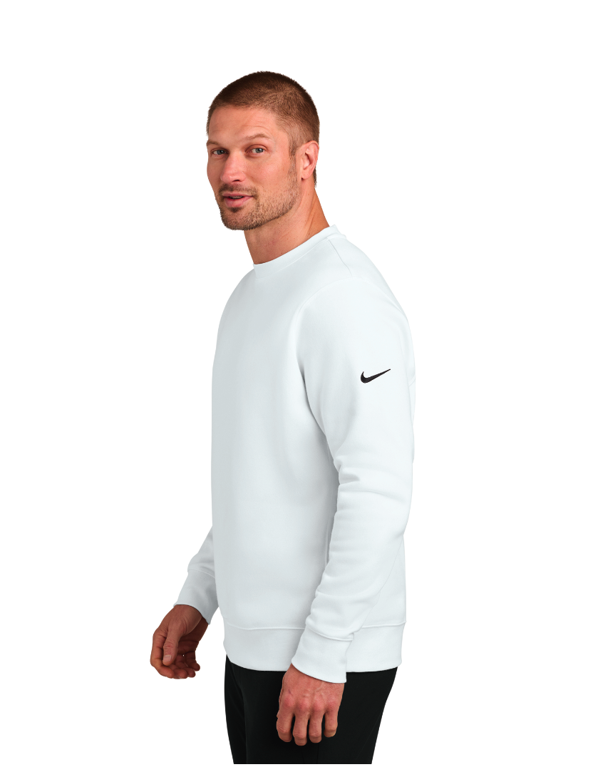 Duluth Northern Stars Nike Club Fleece Sleeve Swoosh Crew - WHITE