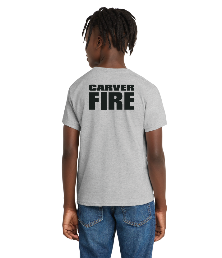Carver Fire Port & Co® Youth Essential Tee (STACKED TEXT BACK)