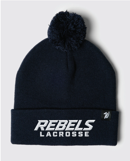 Champlin Park Rebels WAGGLE Pom Beanie - NAVY