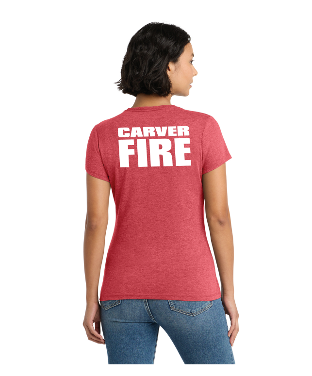 Carver Fire District® Women’s Perfect Tri® Tee (STACKED TEXT BACK)