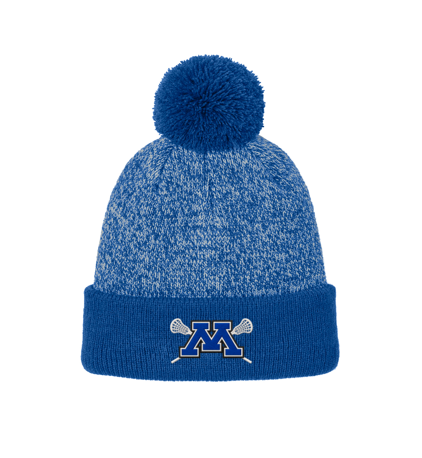 Minnetonka Sport-Tek® Halftime Heather Pom Beanie - BLUE