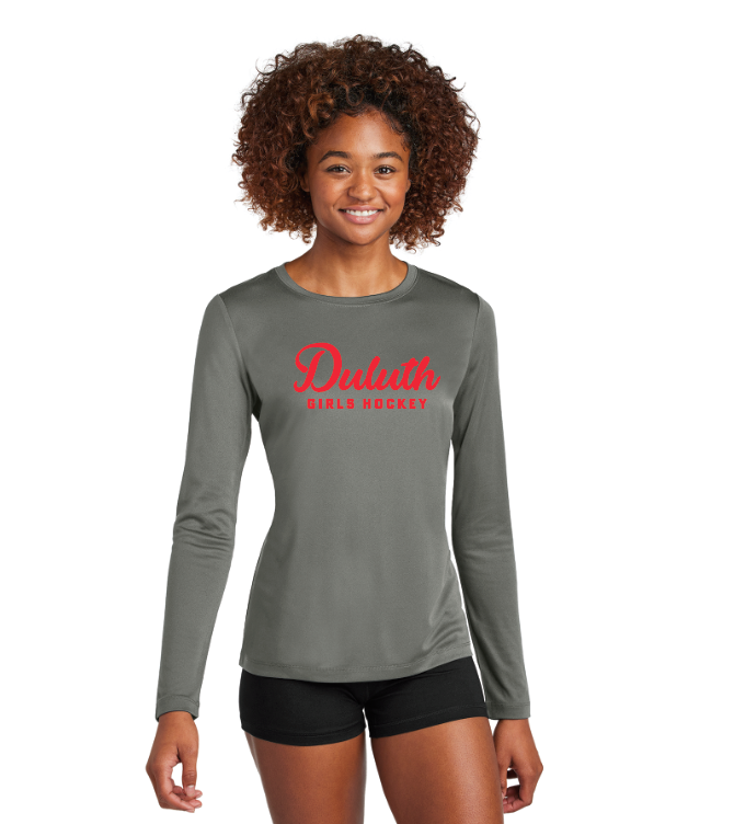 Duluth Northern Stars Sport-Tek® Women's Posi-UV® Pro Long Sleeve - GREY