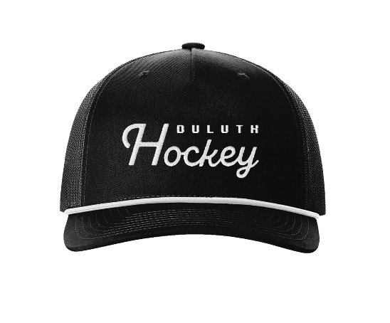 Duluth Northern Stars Hockey Richardson Five-Panel Trucker with Rope Cap - BLACK/WHITE