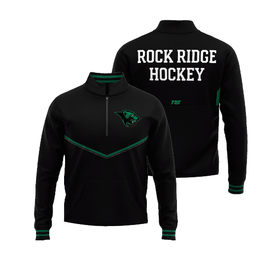 Rock Ridge Hockey Warm-Up Windbreaker Jacket - BLACK