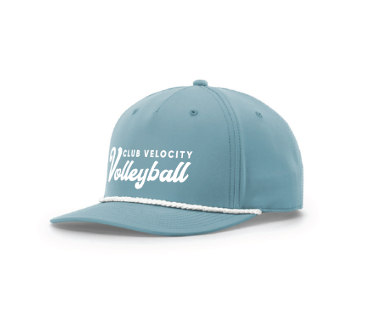 Club Velocity Five Panel Classic Rope Cap - SMOKE BLUE/WHITE
