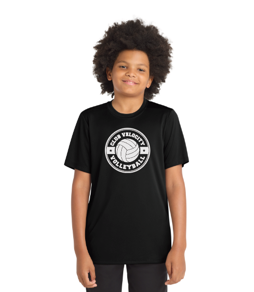 Club Velocity Sport-Tek® Youth UNISEX Posi-UV® Pro Tee - BLACK