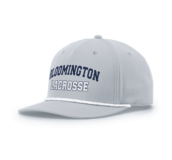 Bloomington Lacrosse 5-Panel Classic Rope Cap - GREY/WHITE