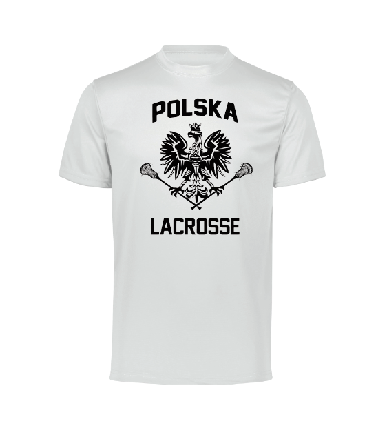 Poland Lacrosse* Sublimated Warm Up Shirt - WHITE/BLACK
