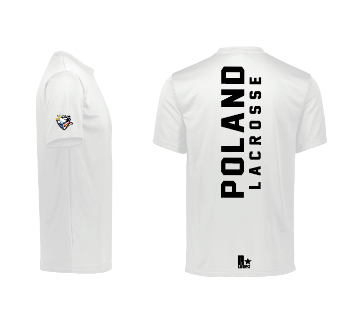 Poland Lacrosse* Sublimated Warm Up Shirt - WHITE/BLACK