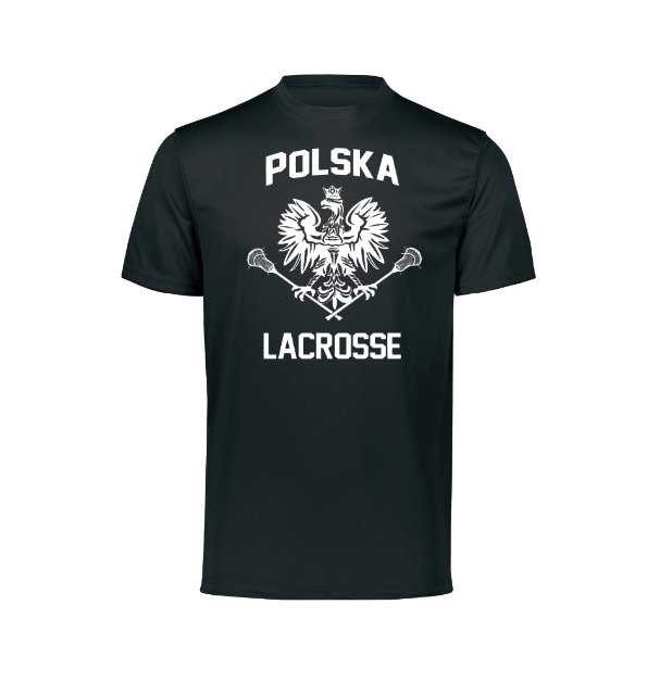 Poland Lacrosse* Sublimated Warm Up Shirt - BLACK/WHITE