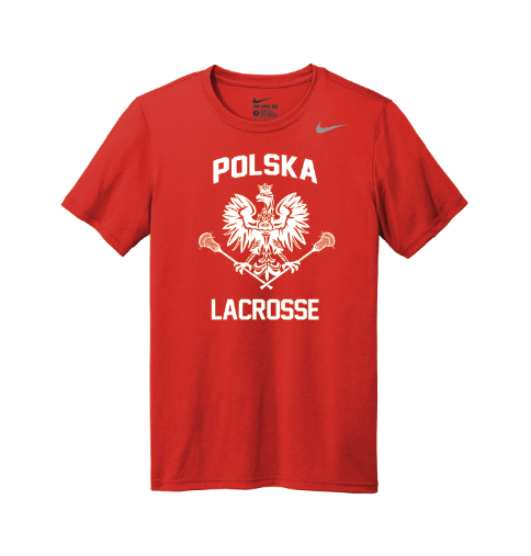 Poland Lacrosse Nike Swoosh Sleeve rLegend Tee - UNIVERSITY RED