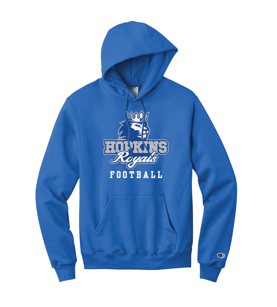Hopkins Football Champion® Powerblend® Pullover Hoodie - ROYAL