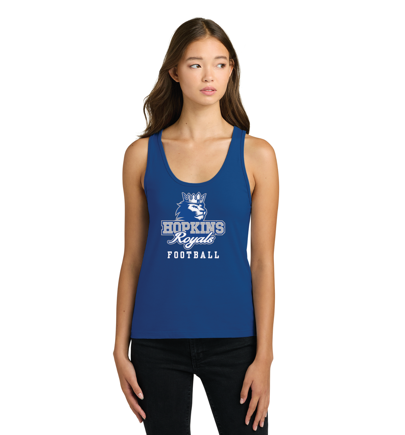 Hopkins Football Next Level Apparel® Women’s Cotton Tank - ROYAL