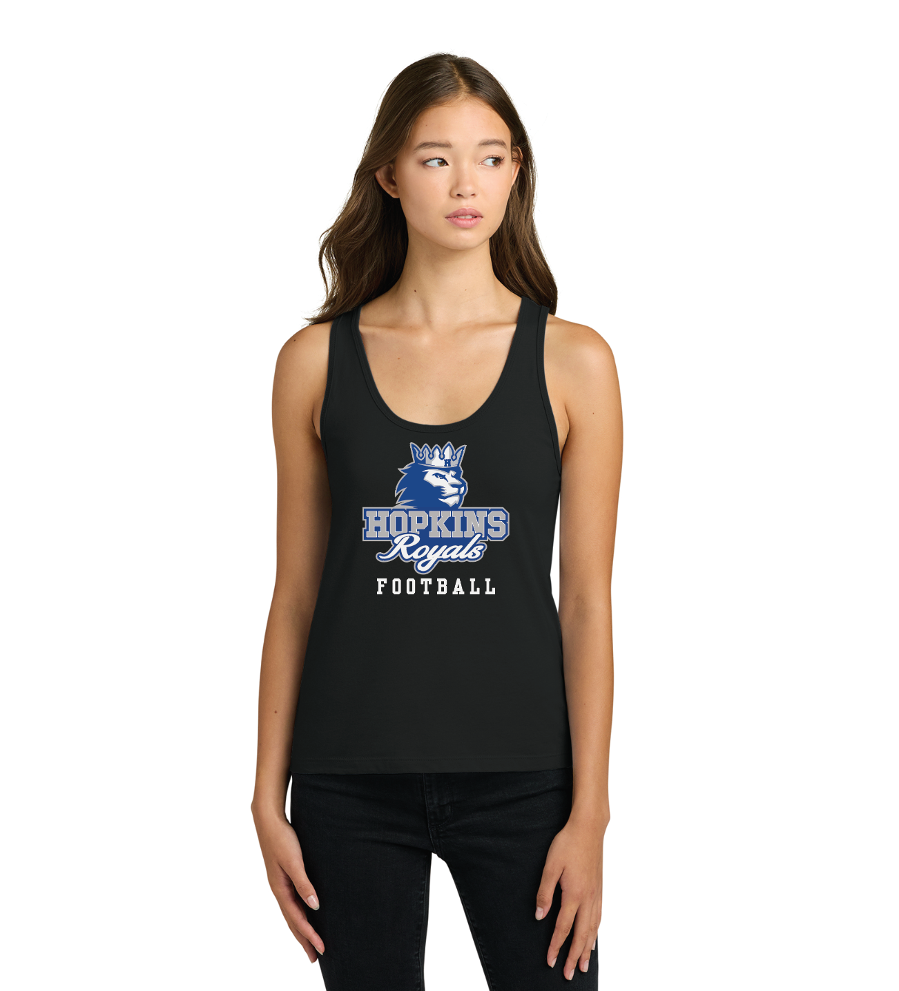 Hopkins Football Next Level Apparel® Women’s Cotton Tank - BLACK