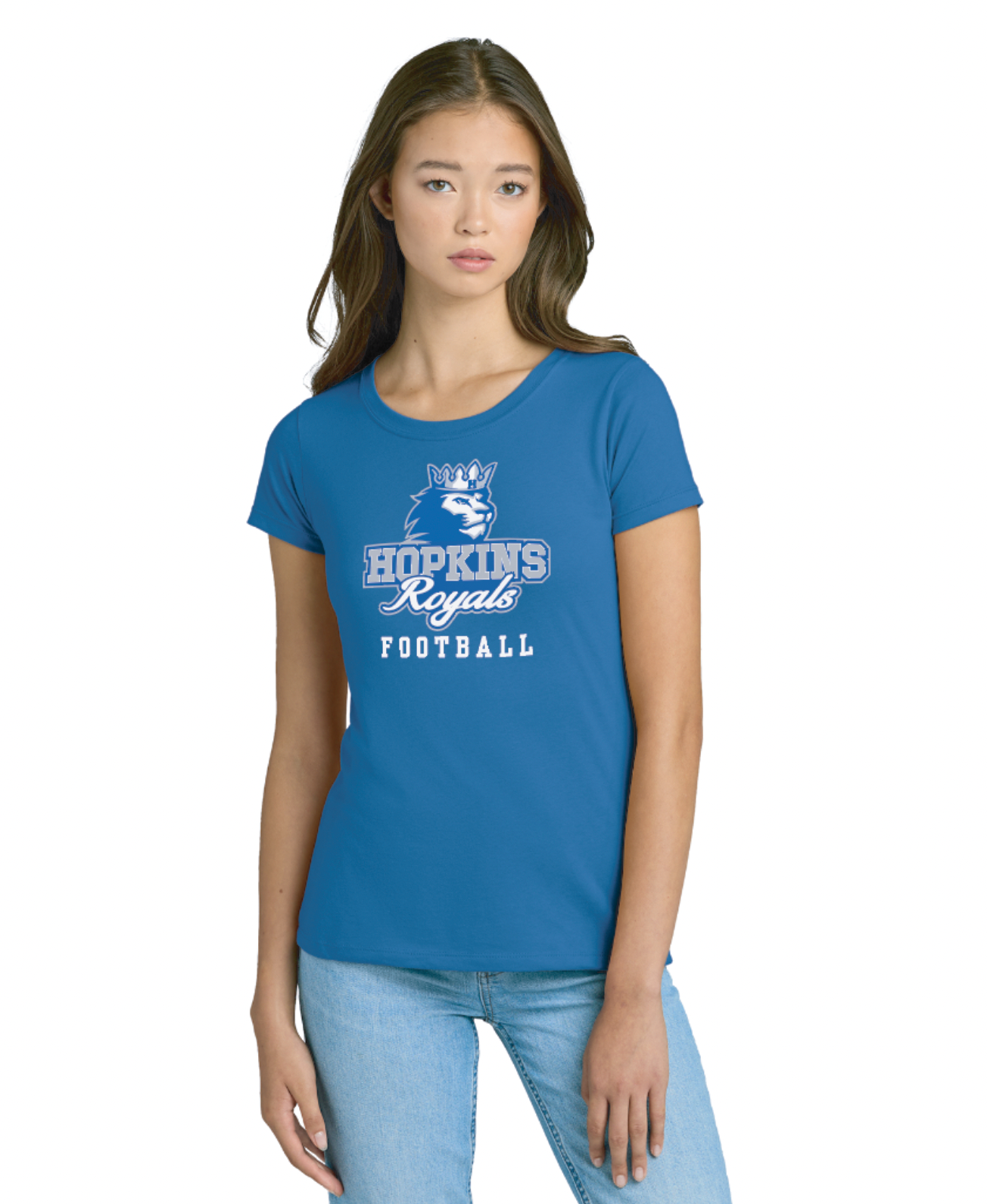 Hopkins Football Next Level Apparel® Women’s Ideal Tee - ROYAL