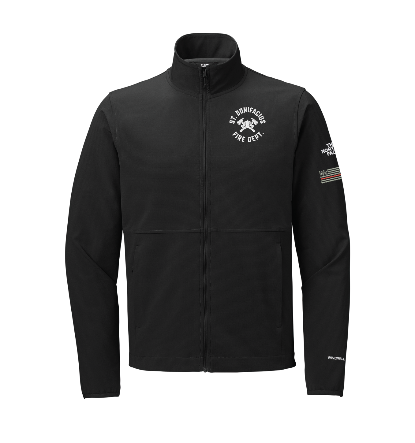 St. Bonifacius Fire The North Face® Edge Stretch Soft Shell Jacket - BLACK