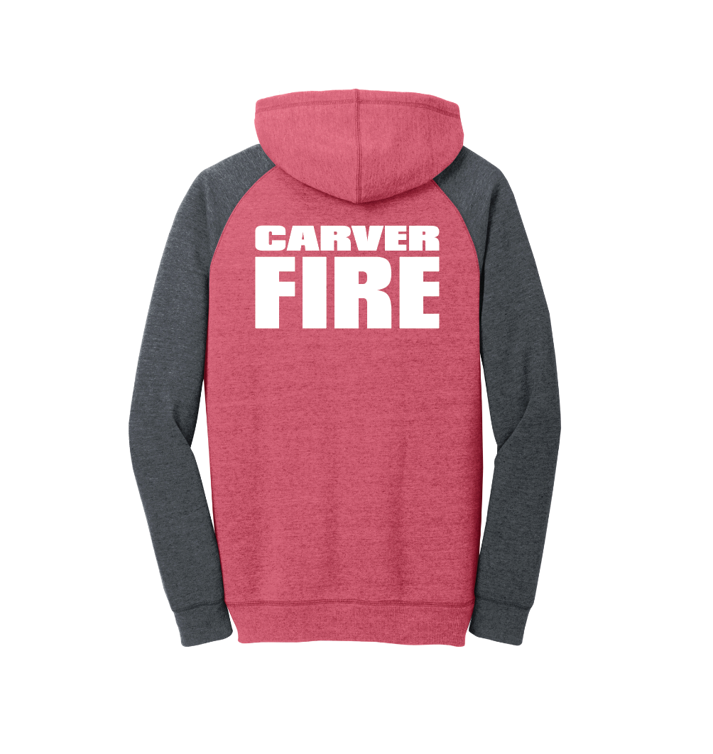 Carver Fire District® Lightweight Fleece Raglan Hoodie