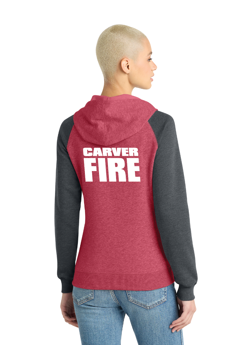 Carver Fire District® Women’s Lightweight Fleece Raglan Hoodie