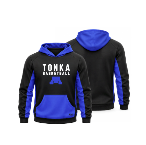 Tonka Basketball Sublimated Hoodie - BLACK/ROYAL