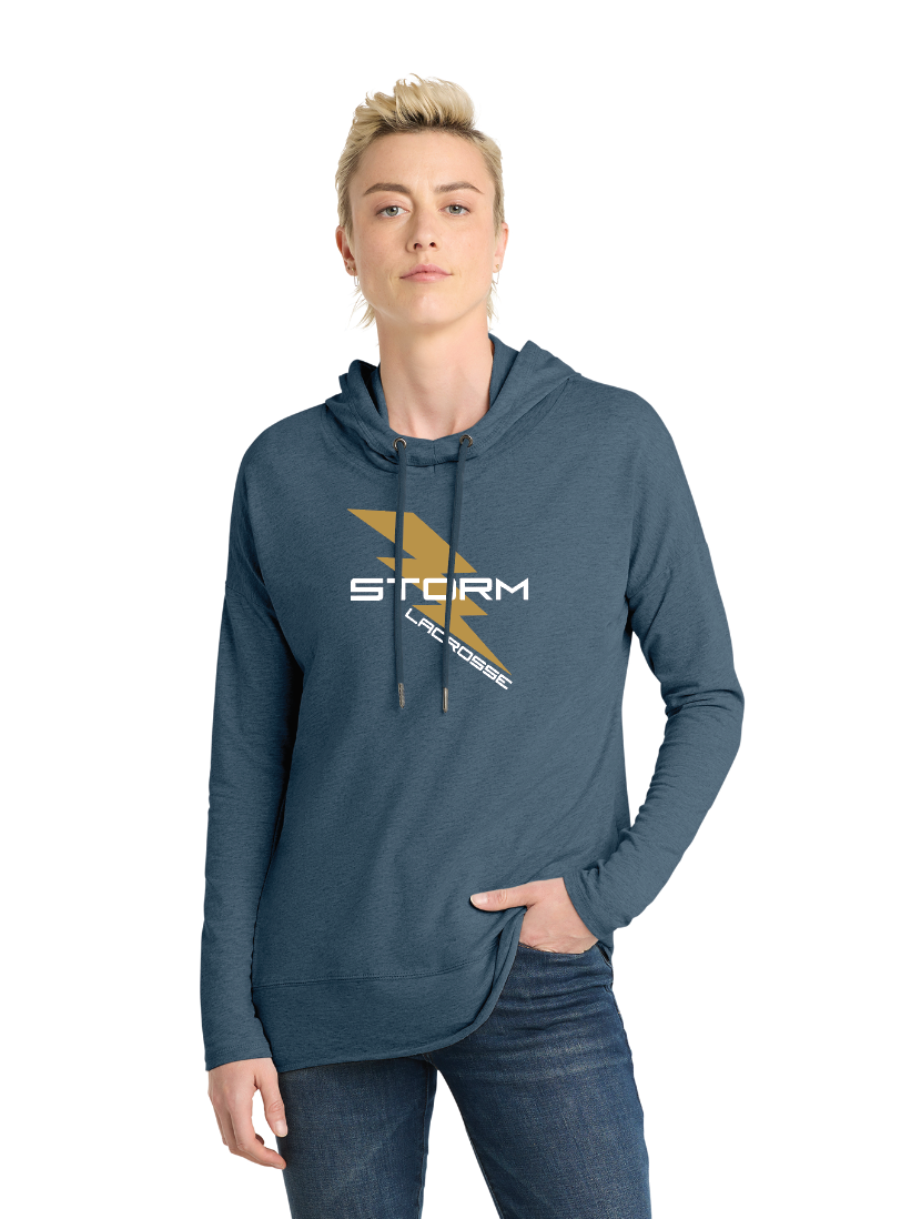 Chanhassen Lax District® Women’s Featherweight French Terry™ Hoodie - Washed Indigo