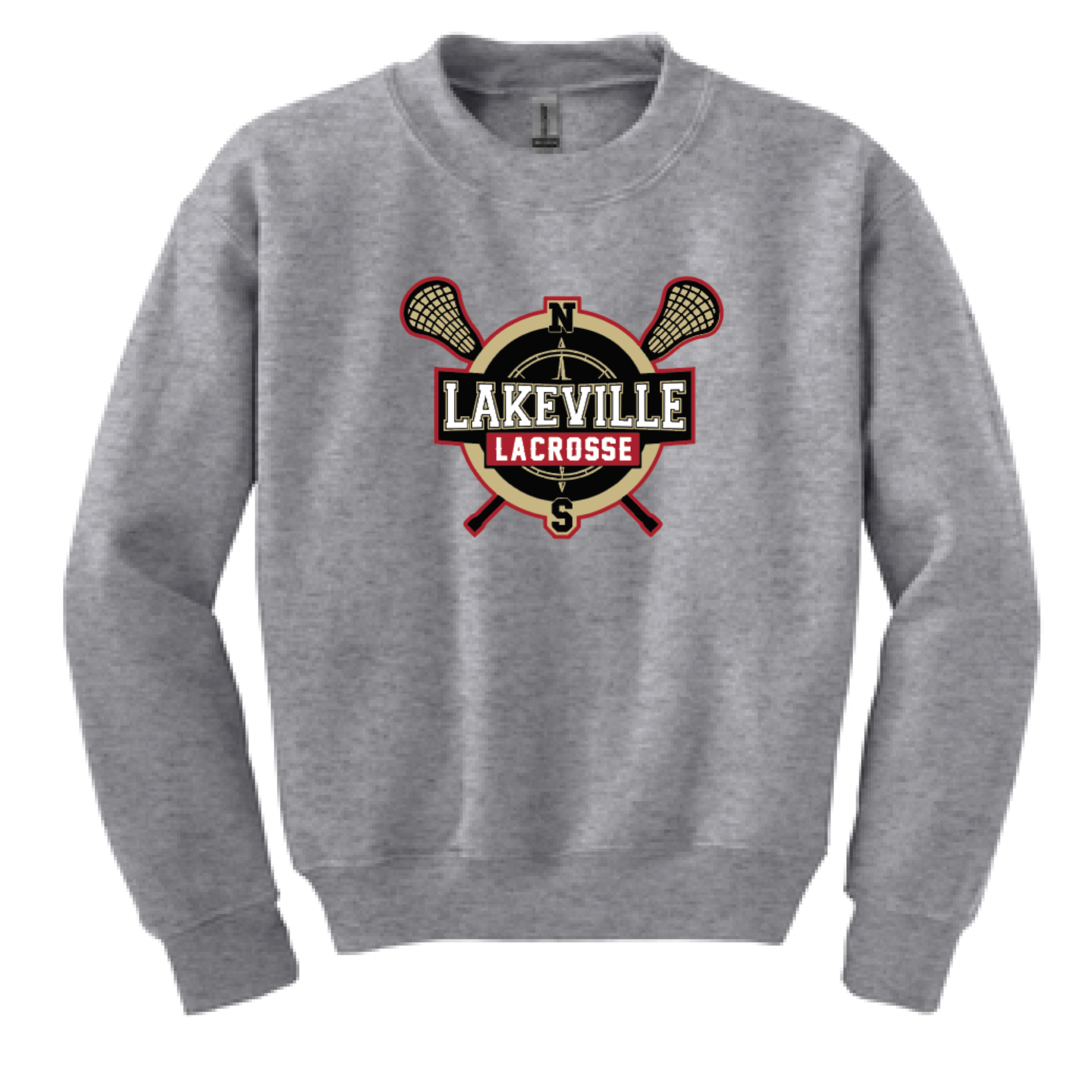 Lakeville Lacrosse Youth Gildan (Heavy Blend™ Crewneck Sweatshirt) Grey