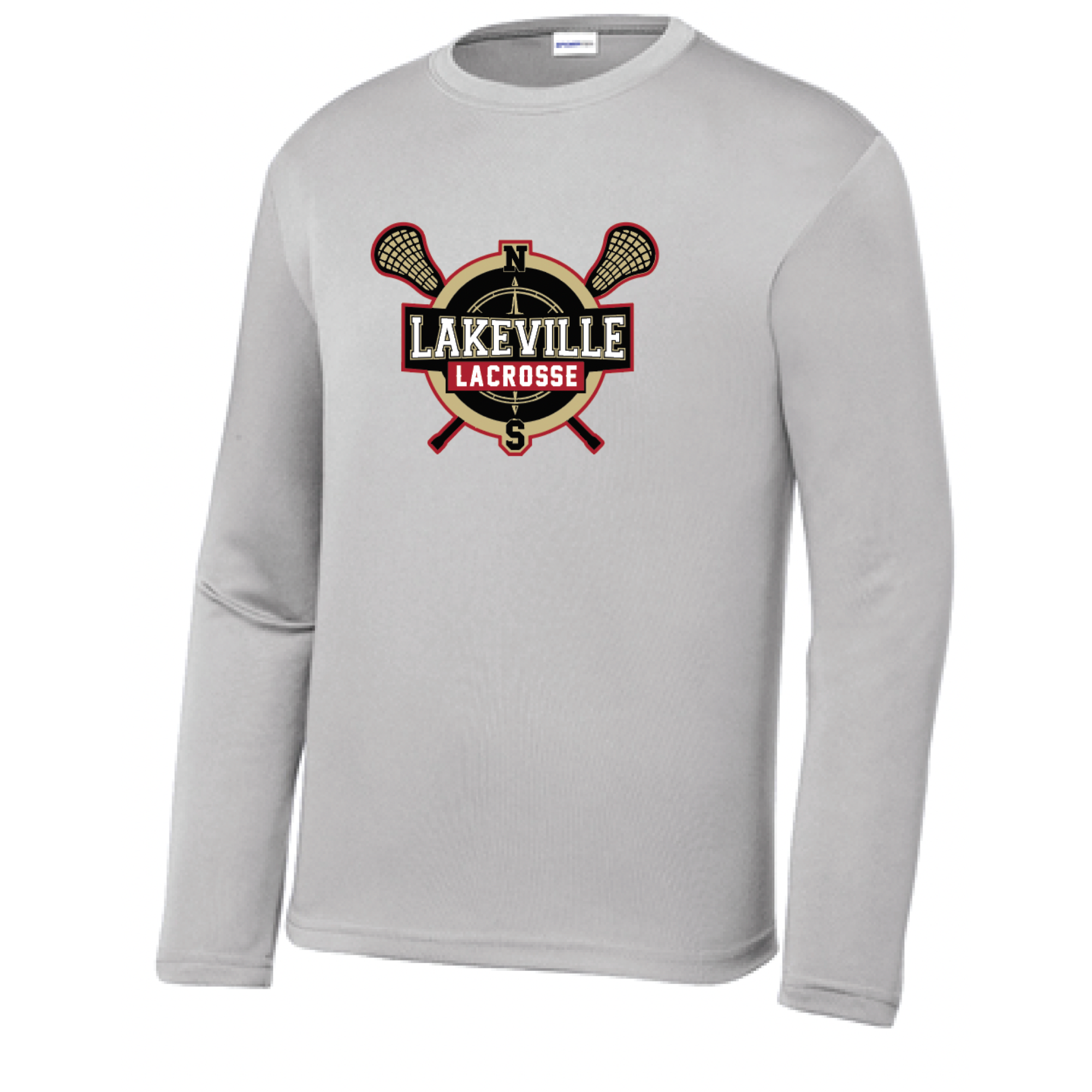 Lakeville Lacrosse Youth Sport-Tek (LS PosiCharge Tee) Grey