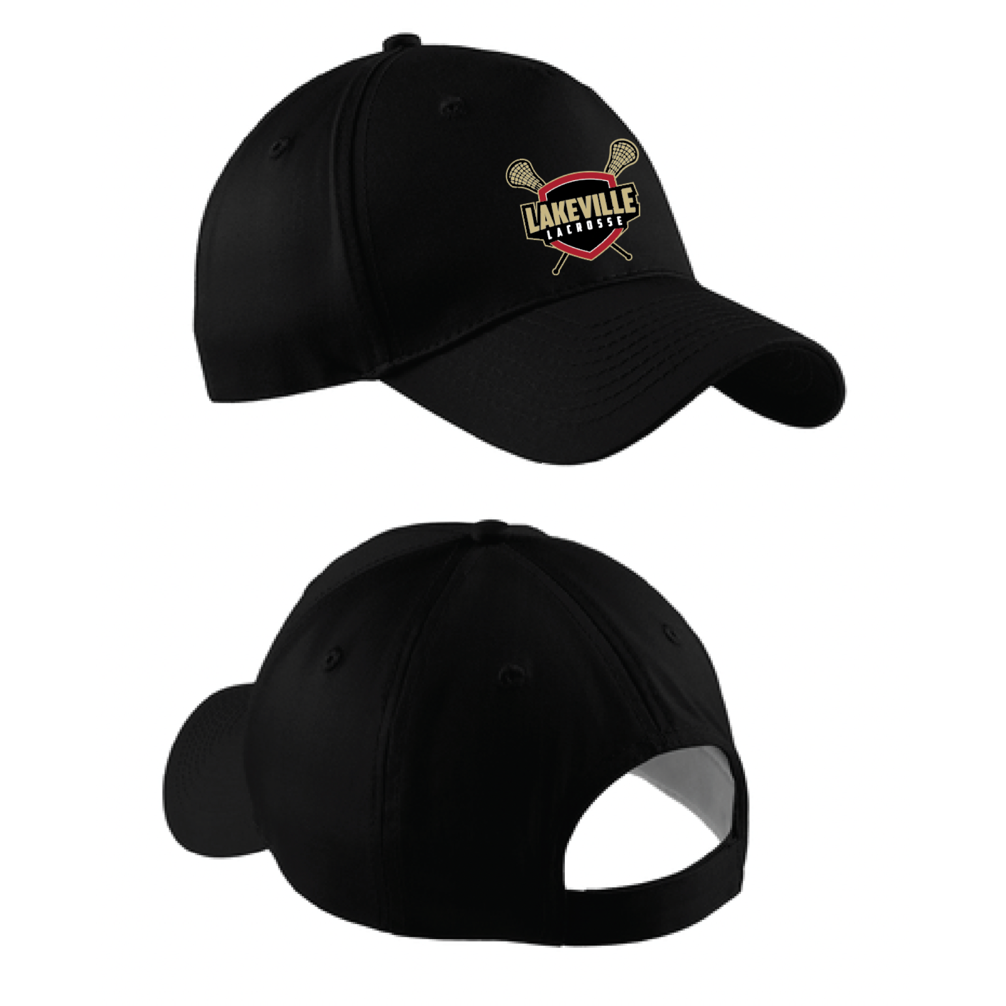 Lakeville Lacrosse Port & Company (Five-Panel Twill Cap) Black