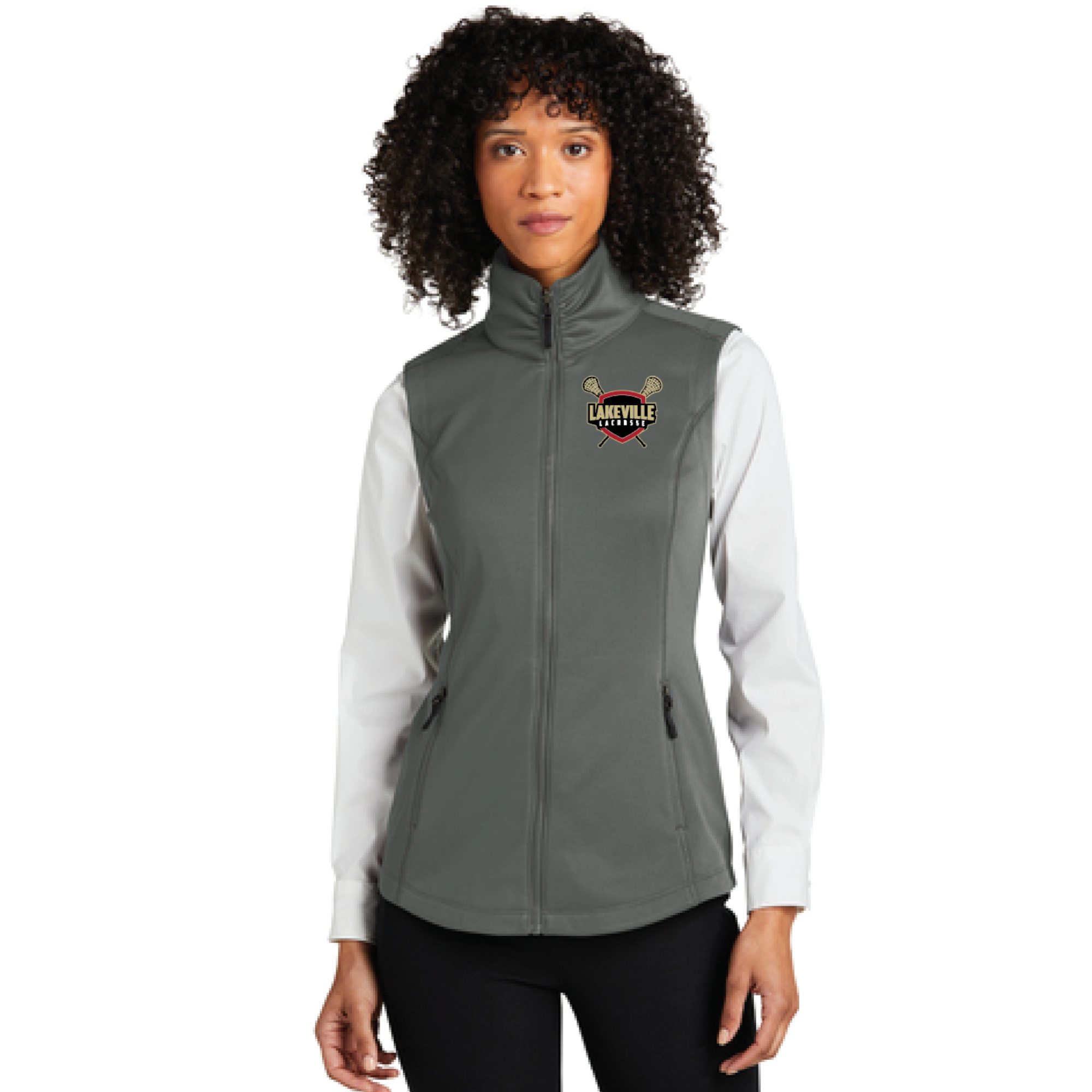 Lakeville Lacrosse Ladies Port Authority (Smooth Fleece Vest) Graphite
