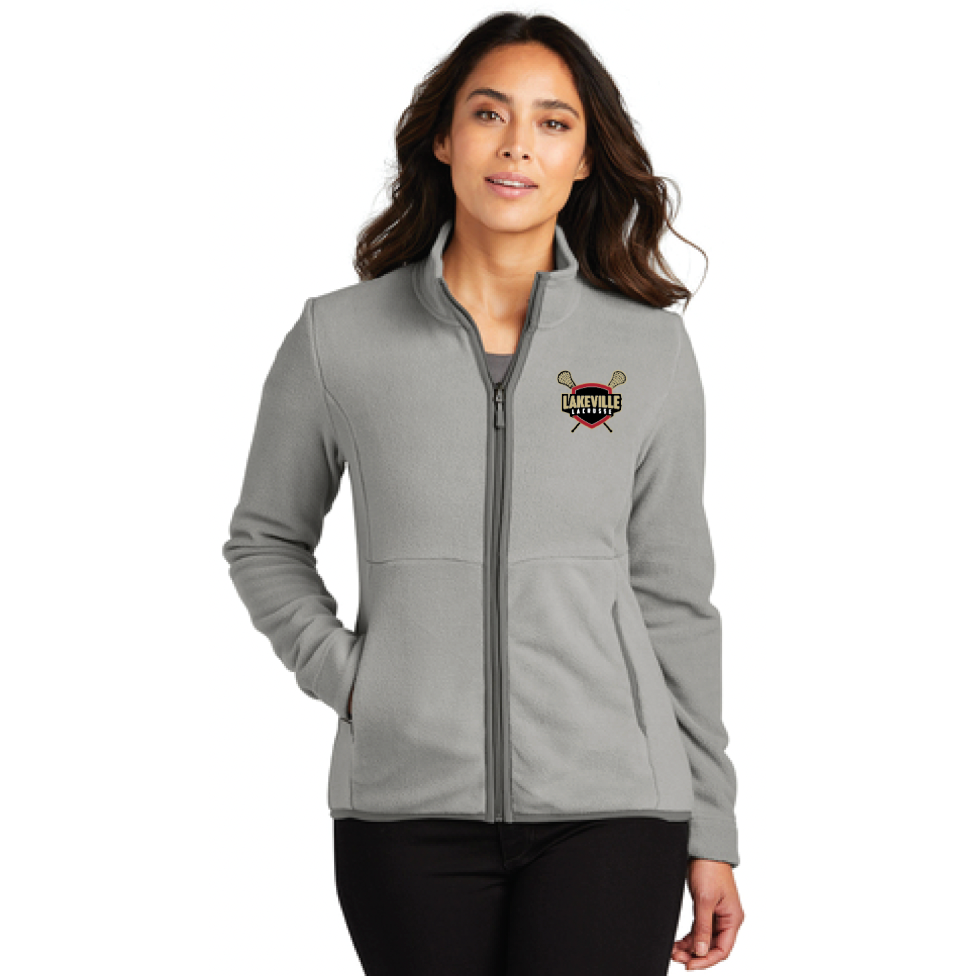 Lakeville Lacrosse Ladies Port Authority (Connection Fleece Jacket) Gusty Grey
