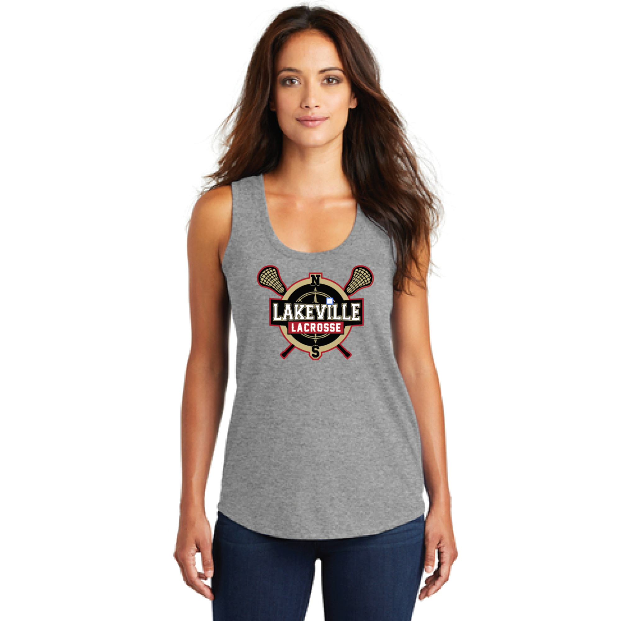 Lakeville Lacrosse Women's District Made (Perfect Tri Racerback Tank) Grey Frost