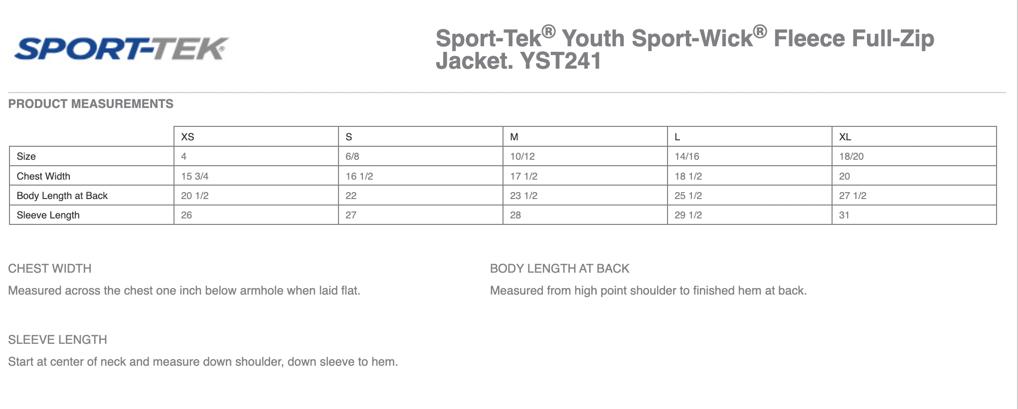 Lakeville Lacrosse Youth Sport-Tek (Sport-Wick® Fleece Full-Zip Jacket) Dark Smoke Grey