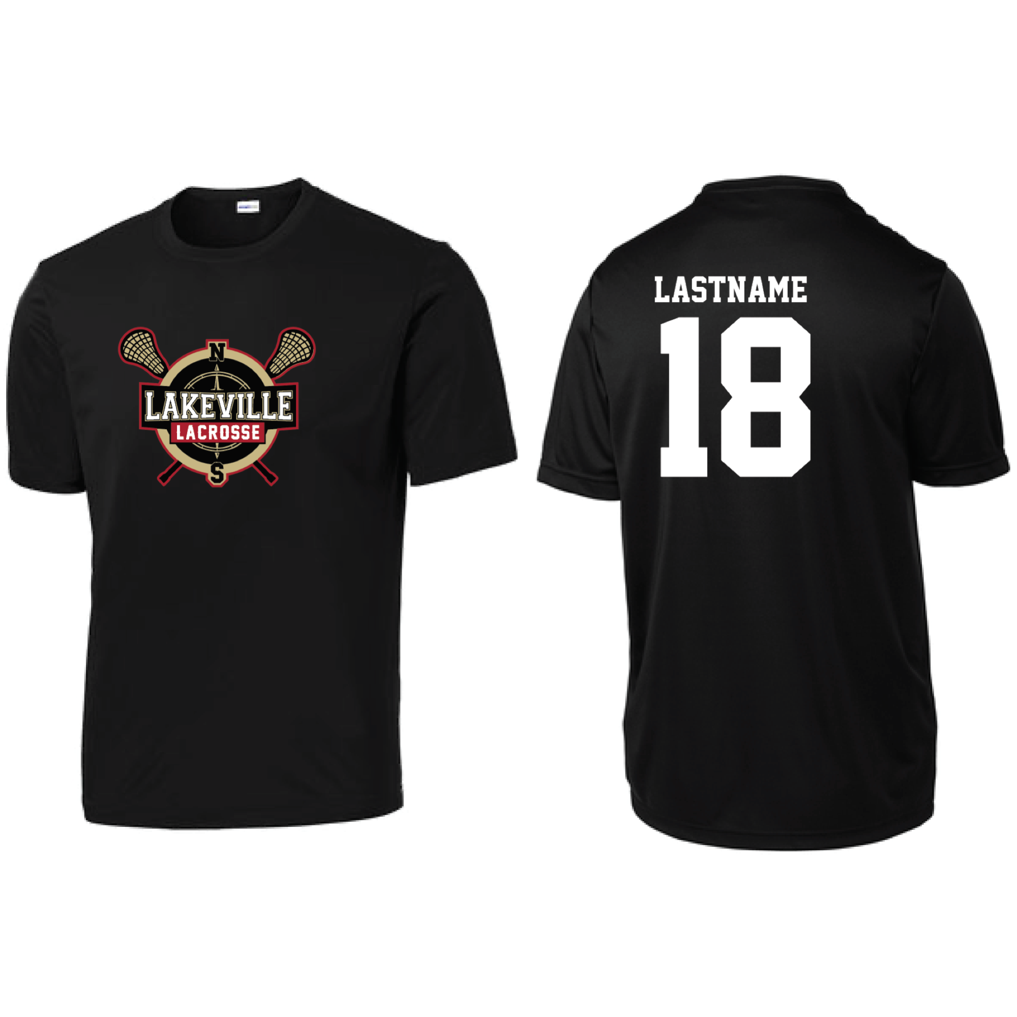 Lakeville Lacrosse Men's Sport-Tek (SS PosiCharge Competitor Tee) Black