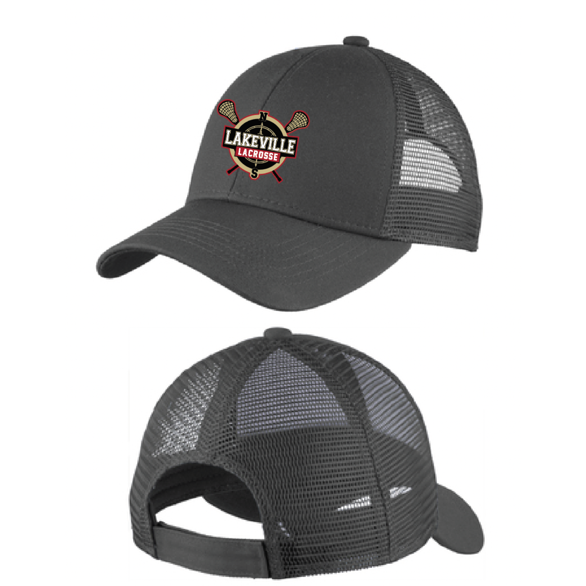 Lakeville Lacrosse Port Authority (Adjustable Mesh Back Cap) Carbon Grey