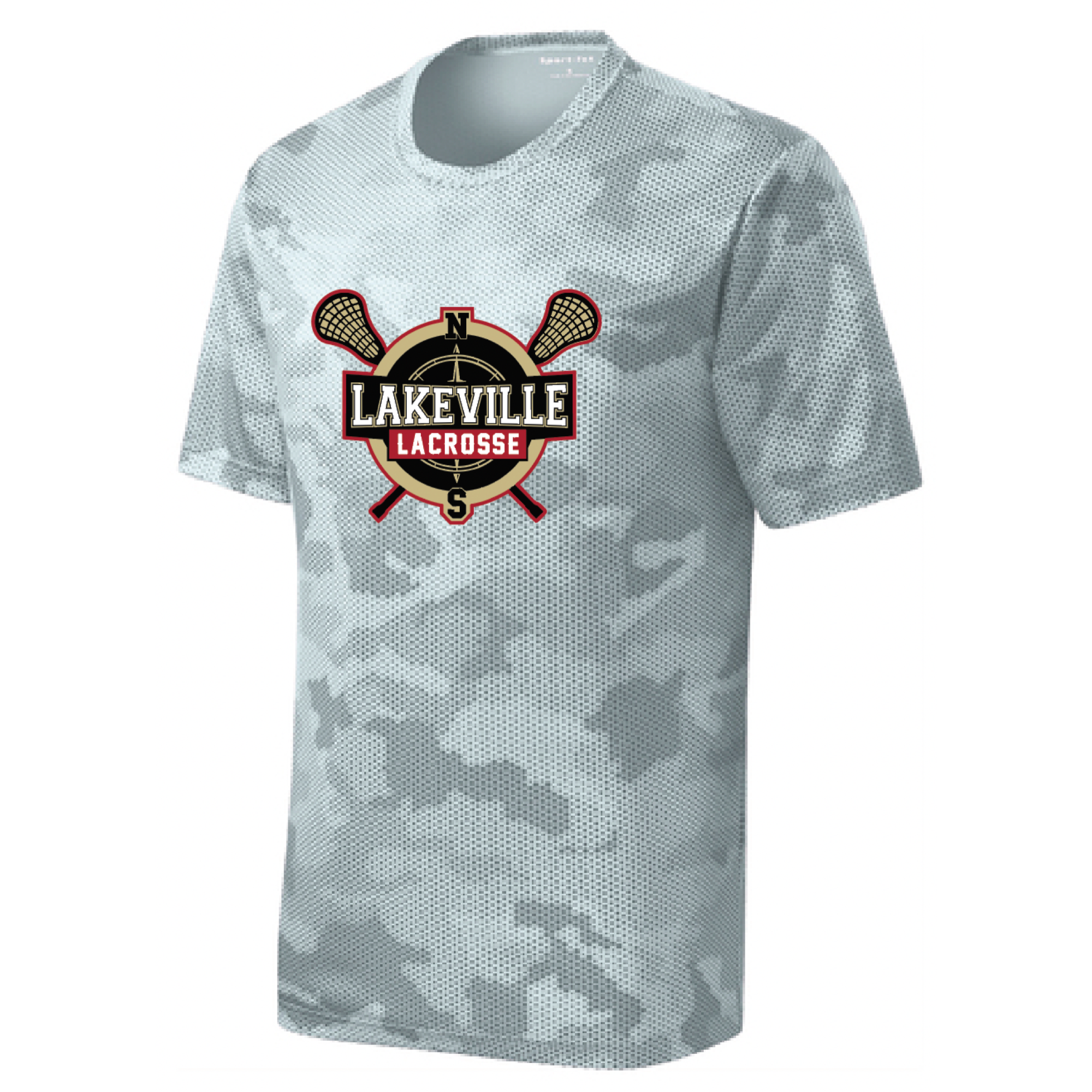 Lakeville Lacrosse Youth Sport Tek (Camo Tee) White
