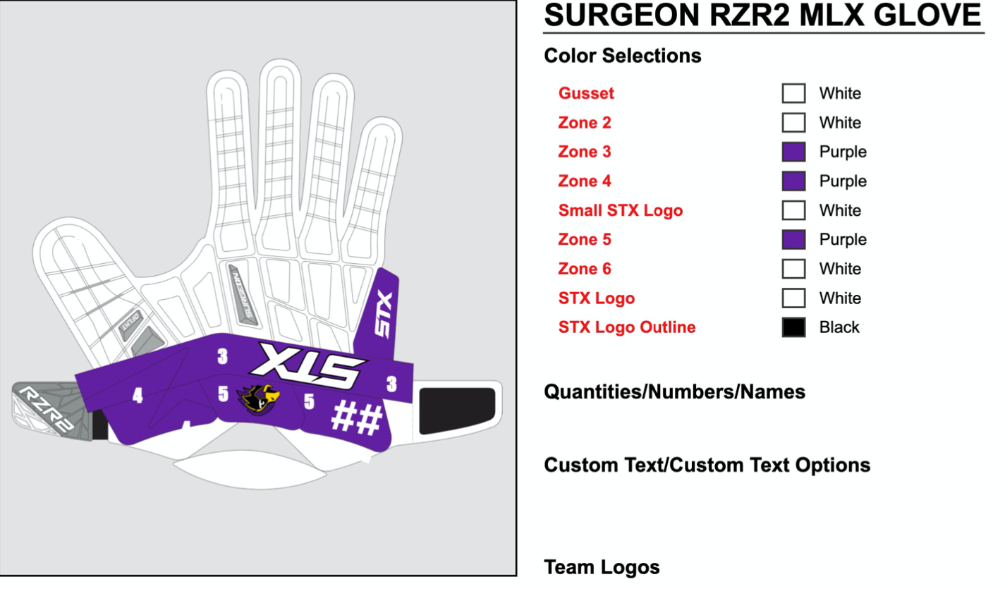 CHASKA LACROSSE CUSTOM GLOVES 2026 SEASON