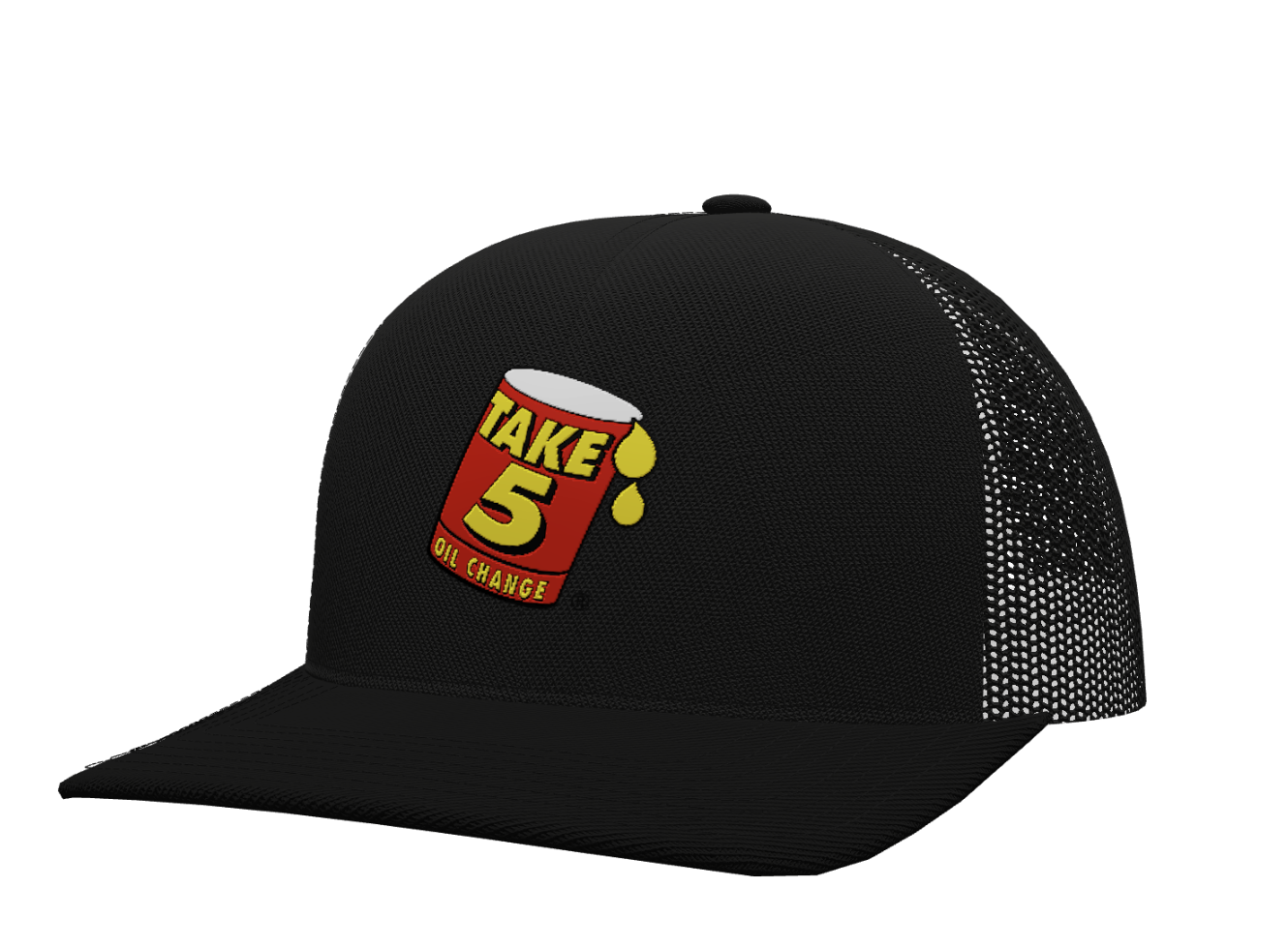 (12 COUNT) Take 5 Mesh Snap back Hat - Black/Black OSFA