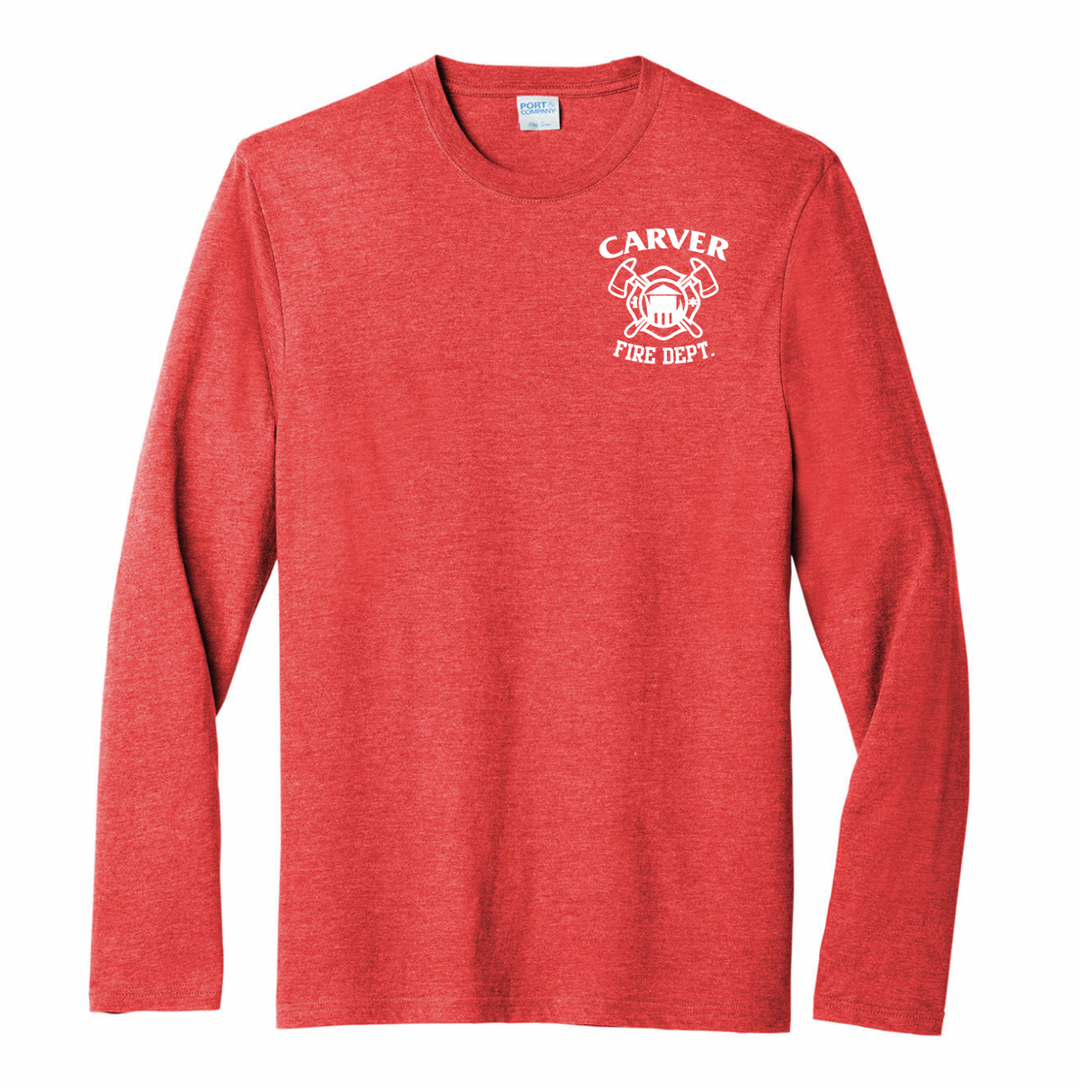 Carver Fire Port & Co® Tri-Blend Long Sleeve Tee (STACKED TEXT BACK)