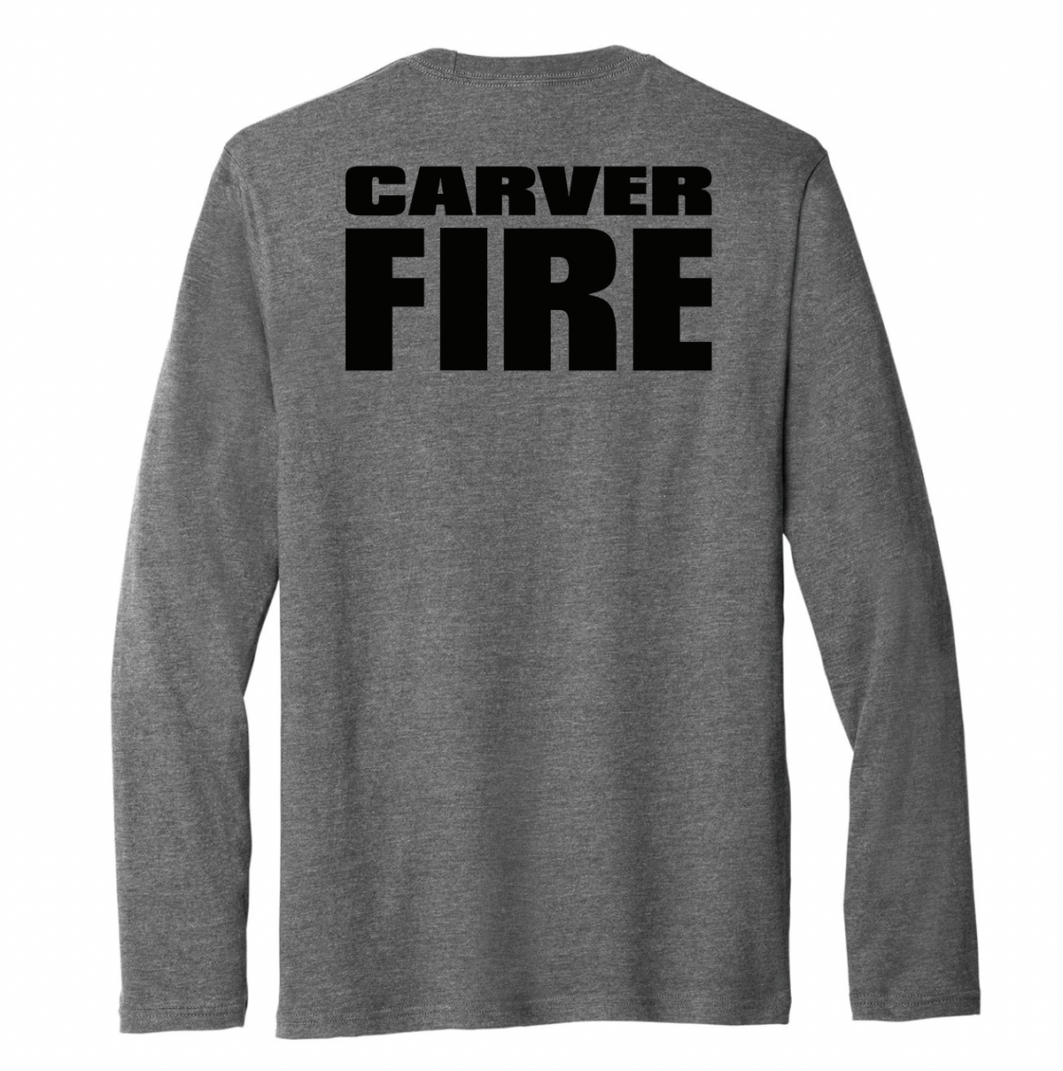 Carver Fire Port & Co® Tri-Blend Long Sleeve Tee (STACKED TEXT BACK)