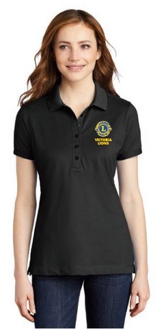 Victoria Lions Club - Ladies Polo - Black