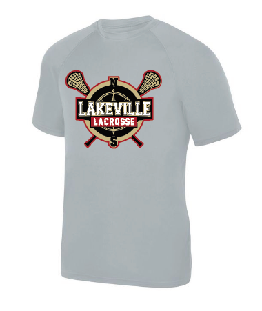 Lakeville YOUTH ATTAIN WICKING RAGLAN SLEEVE TEE - Silver