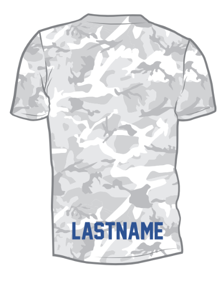 **RECOMMENDED FOR PLAYERS** Rogers-Otsego Lacrosse BOYS Sublimated Shooter Shirt - White/Grey Camo