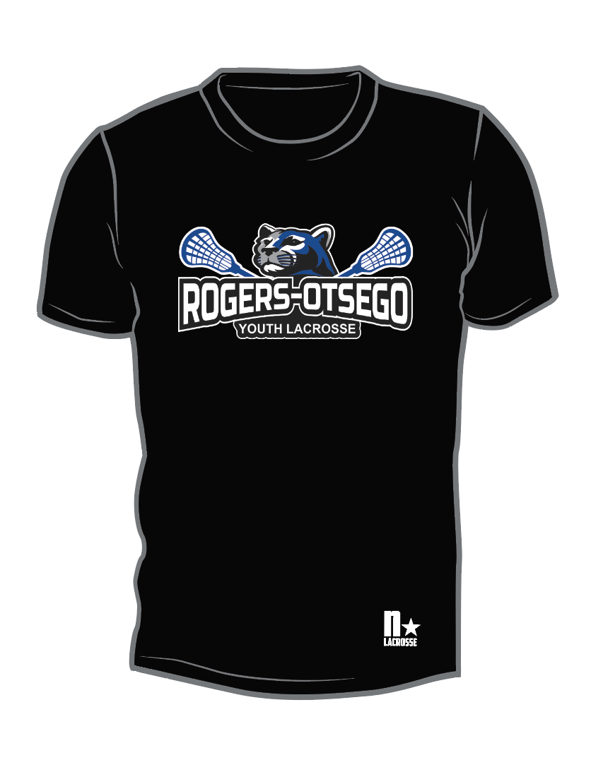 **RECCOMENDED FOR PLAYERS** Rogers-Otsego Lacrosse GIRLS Sublimated Shooter shirt - Black (Copy)