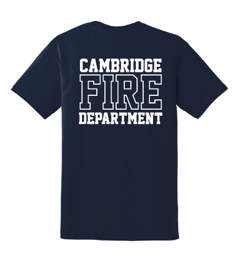 *FIREFIGHTERS ONLY* Cambridge Fire Dpt. DryBlend®T-Shirt - NAVY