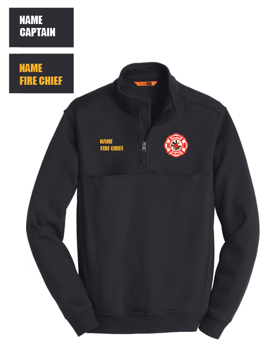 *FIREFIGHTERS ONLY* Cambridge Fire Dpt. CornerStone® 1/2-Zip Job Shirt - DARK NAVY