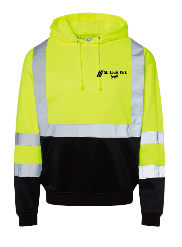SLP Public Works Hi-Vis Hooded Sweatshirt - LIME