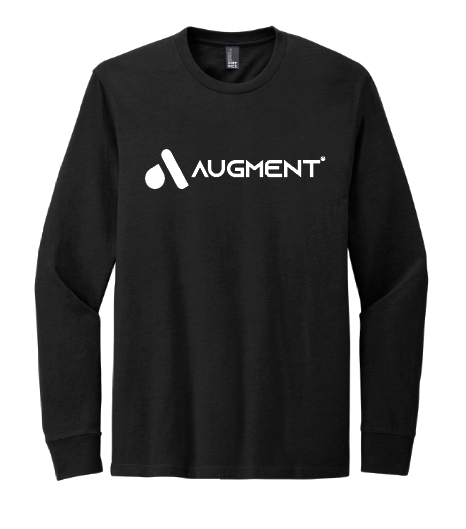 Augment Horizontal District® Perfect Blend® CVC Long Sleeve Tee - BLACK