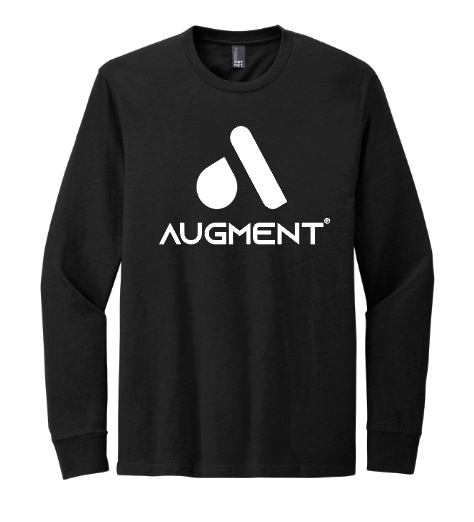 Augment Stacked District® Perfect Blend® CVC Long Sleeve Tee - BLACK