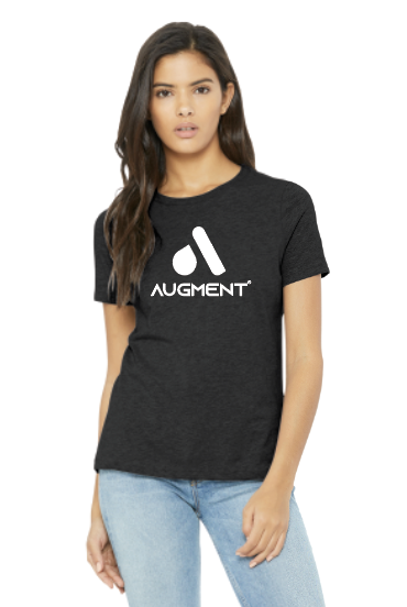 Augment Stacked BELLA+CANVAS® Women’s Relaxed CVC Tee - BLACK HEATHER
