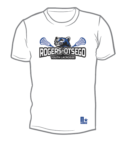 *RECCOMENDED FOR PLAYERS** Rogers-Otsego Lacrosse SHOOTER SHIRT - WHITE